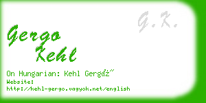 gergo kehl business card